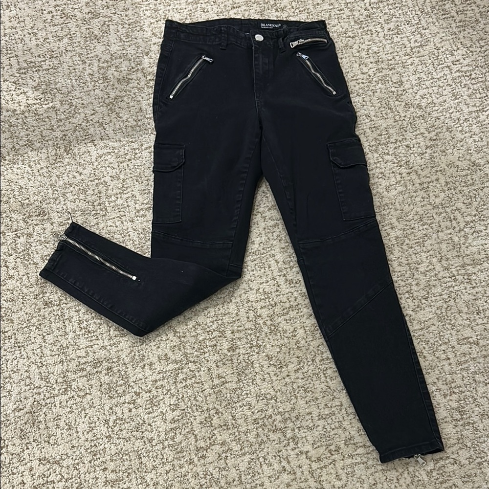 Blank NYC Black Skinny Zipper Jeans